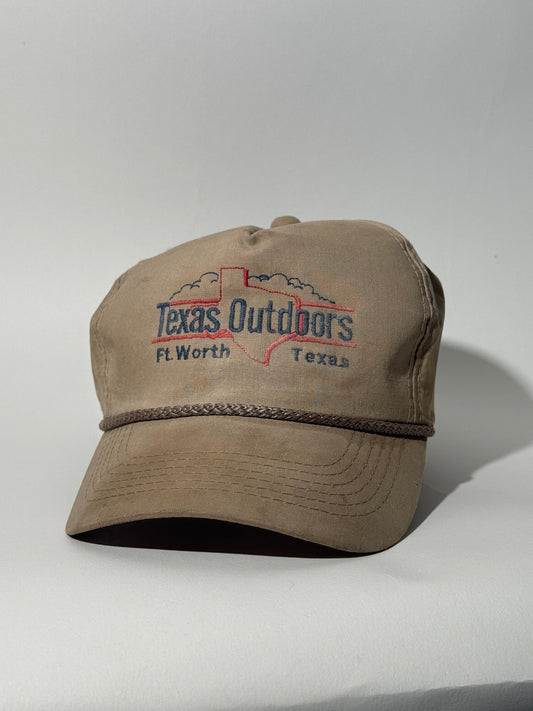 Khaki Texas Outdoors Rope Brim Hat