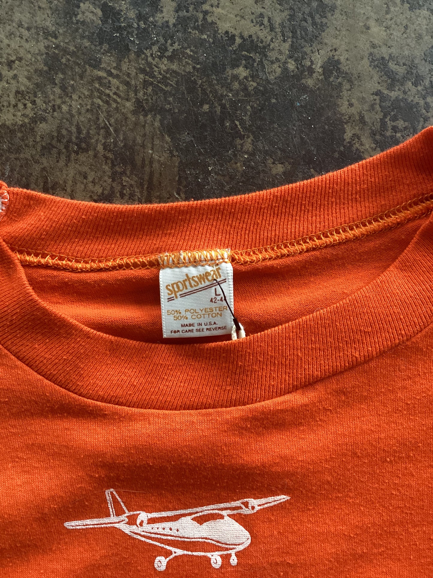 Orange Kuparuk Oilfield Long Sleeve Tee