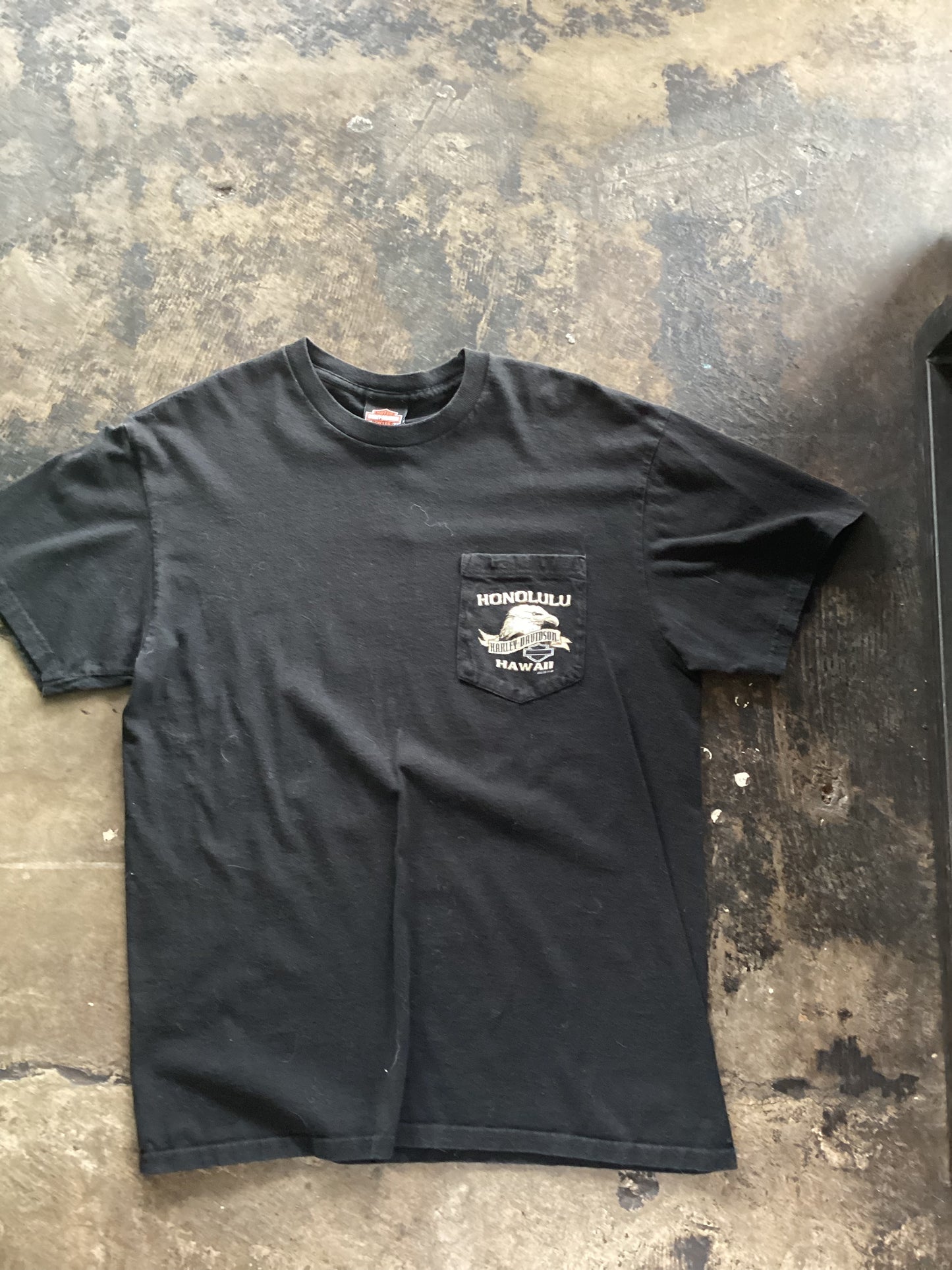 Black Honolulu Harley Davidson Pocket Tee