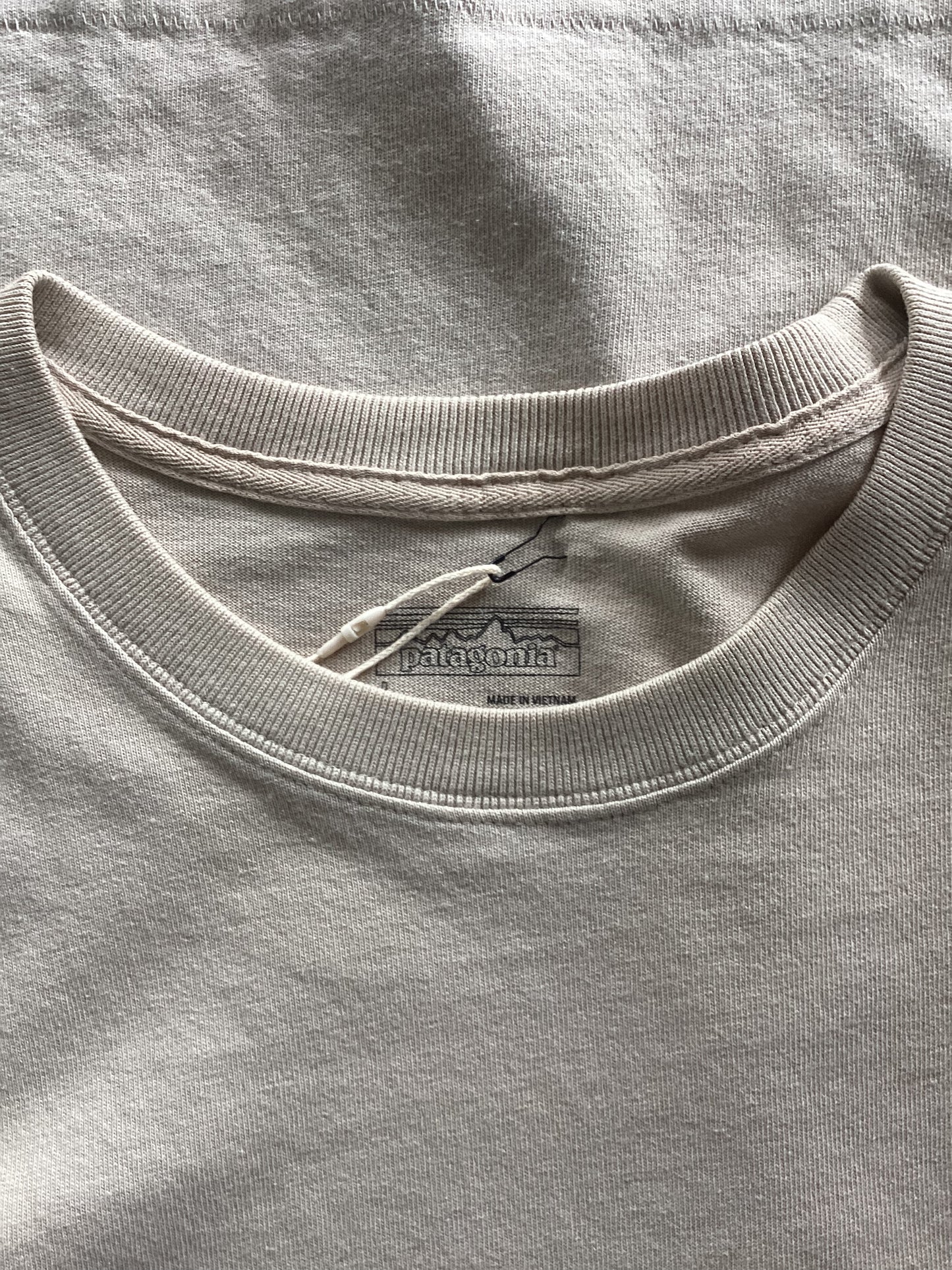 Beige Patagonia Long Sleeve Pocket Tee