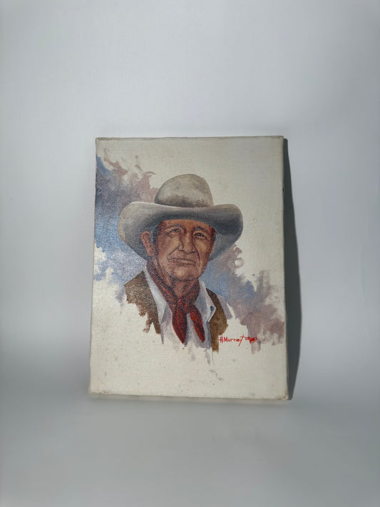 Canvas Cowboy Painting