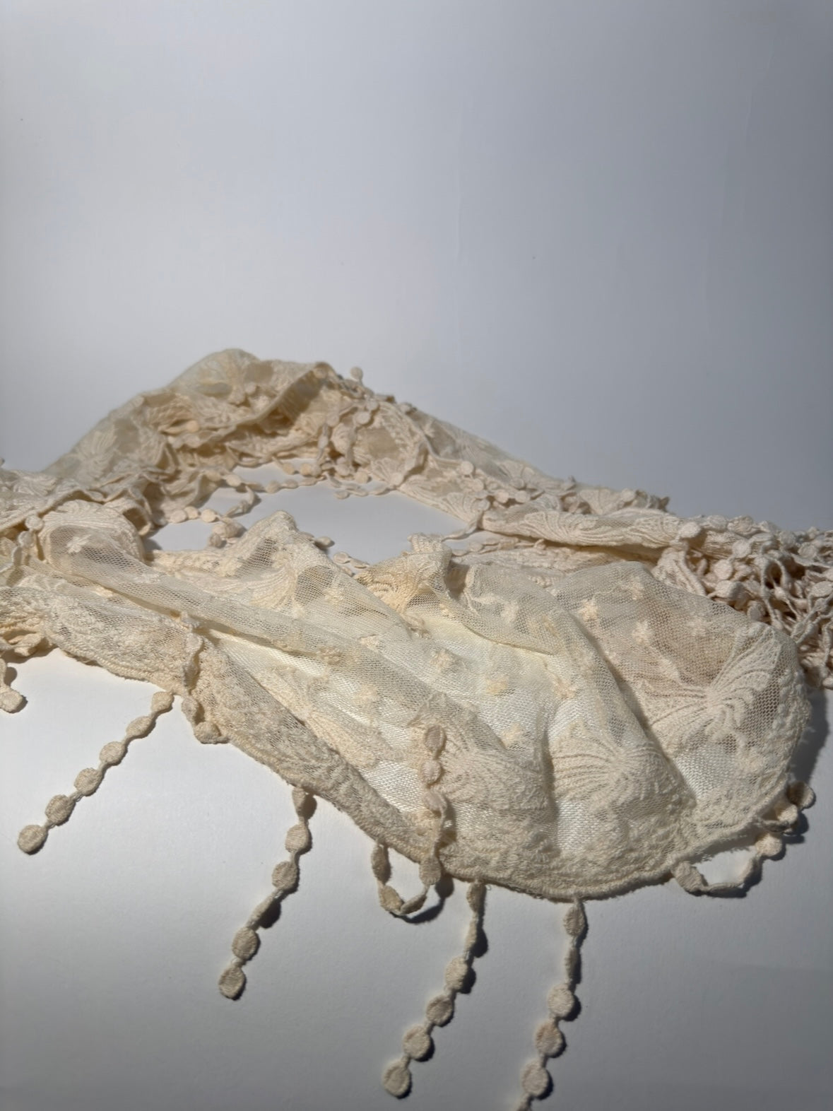 Antique Long Lace Scarf
