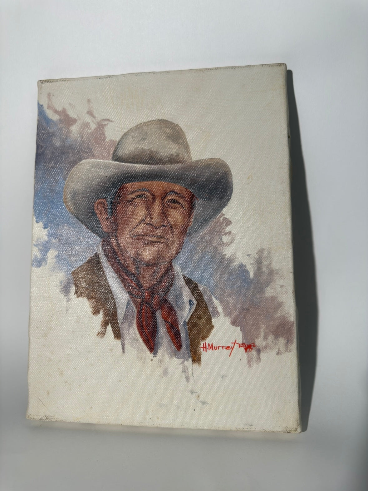 Canvas Cowboy Painting