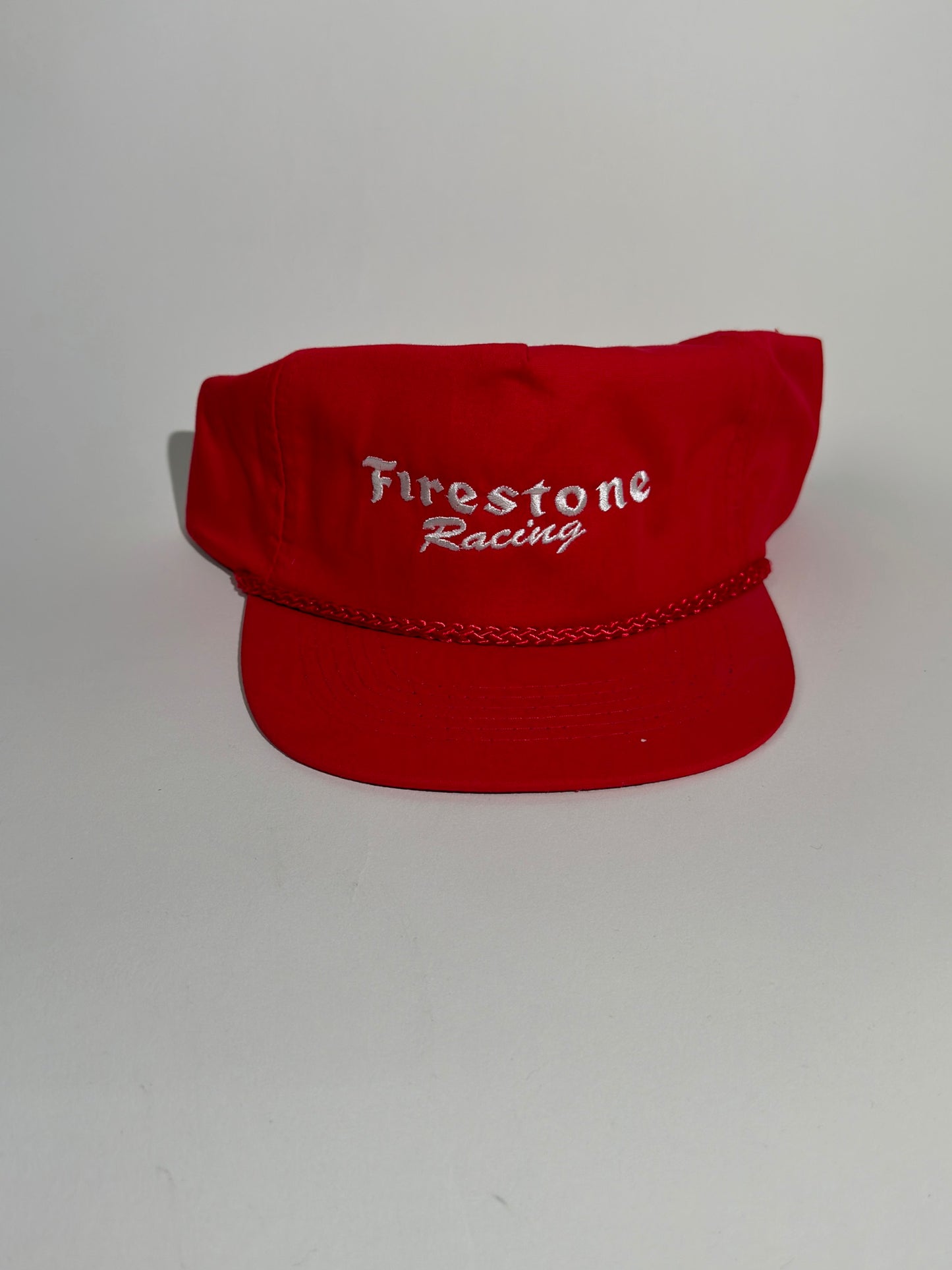 Red Firestone Racing Rope Brim Hat