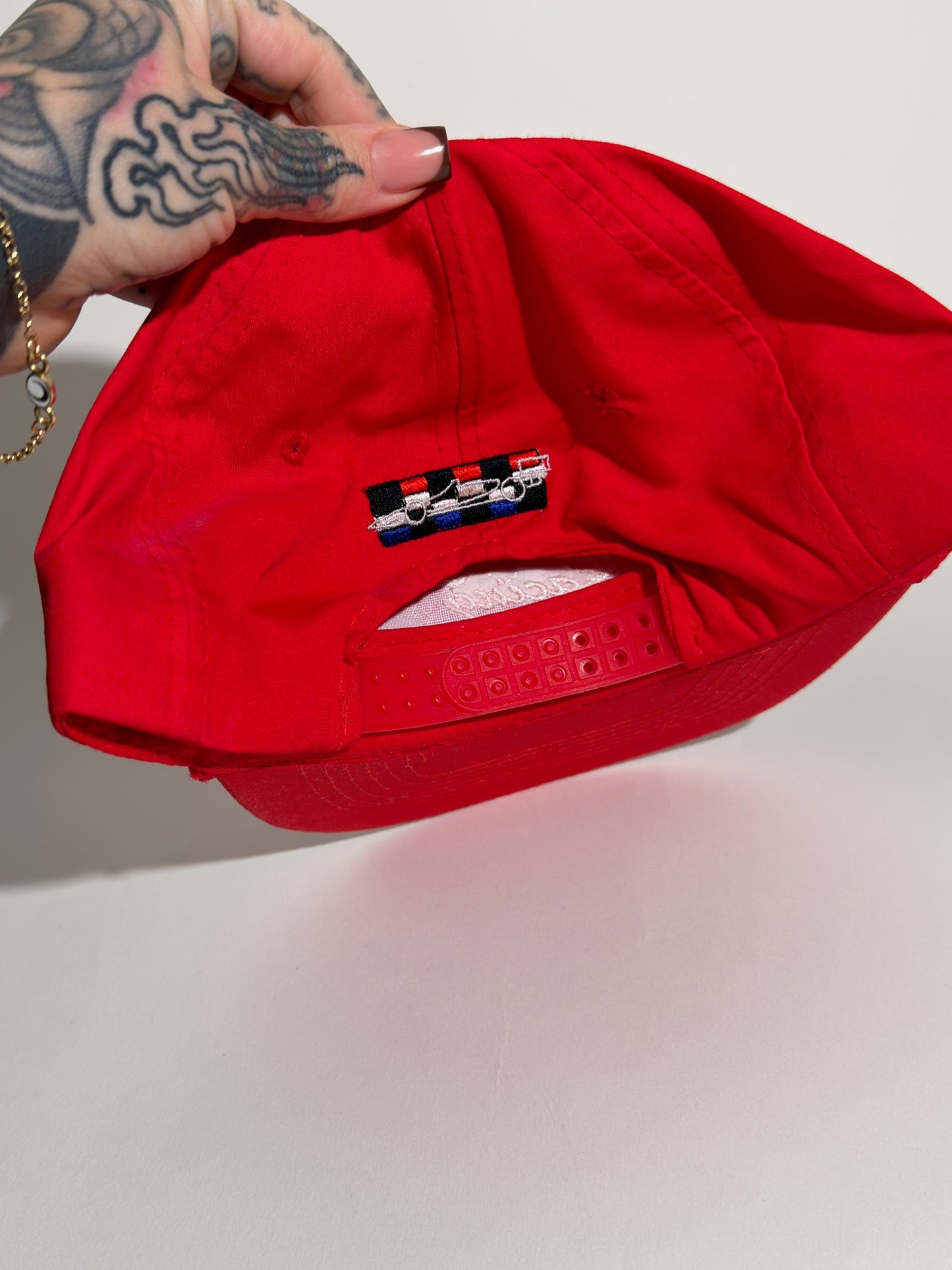 Red Firestone Racing Rope Brim Hat