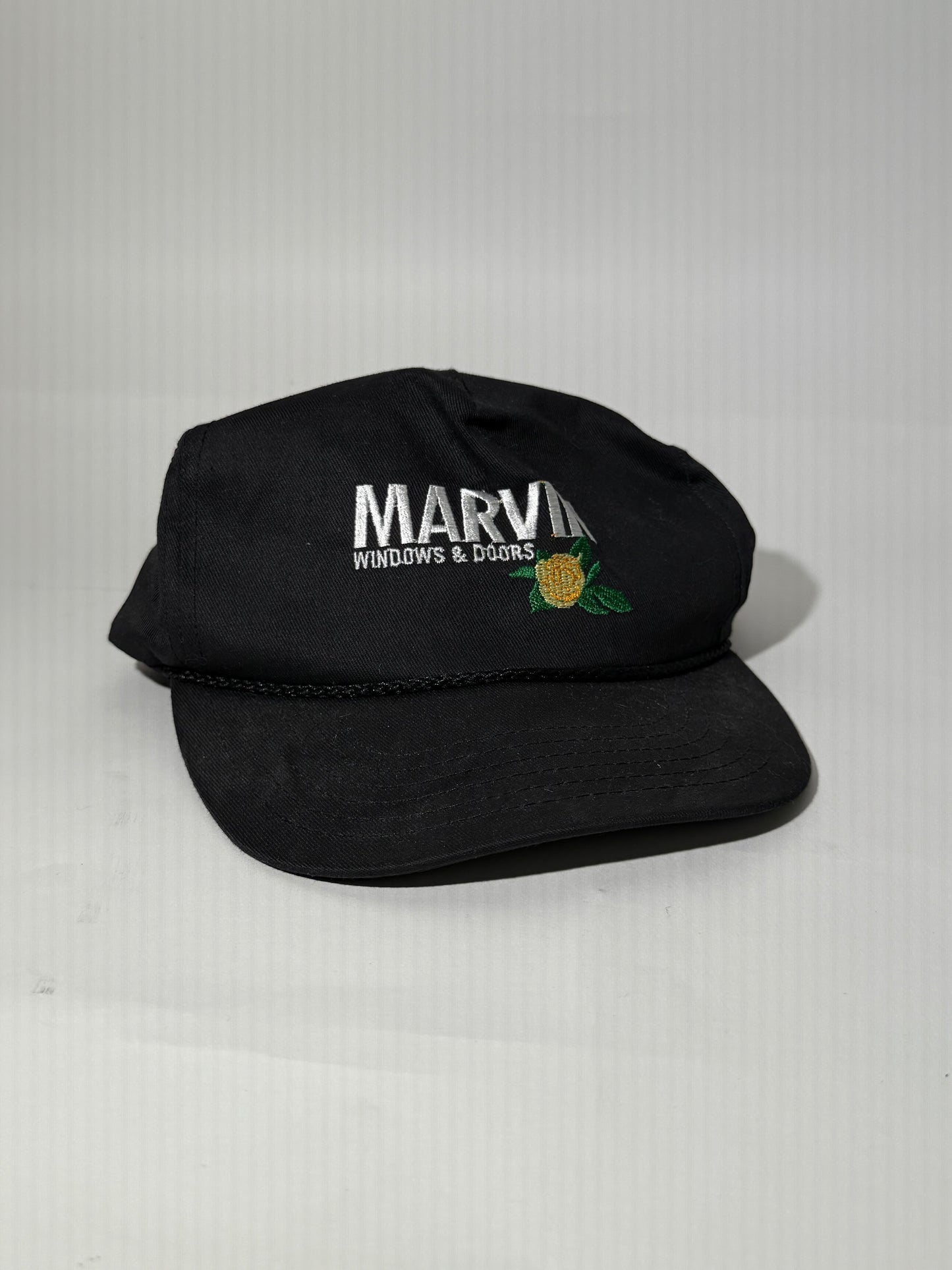 Black Marvin Windows + Doors Rope Brim Hat