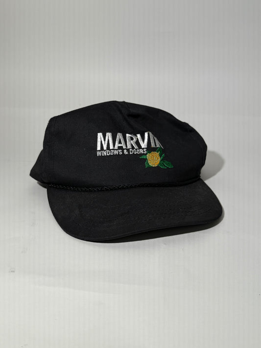 Black Marvin Windows + Doors Rope Brim Hat