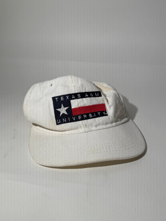 White Youth Texas A + M Flag Snapback