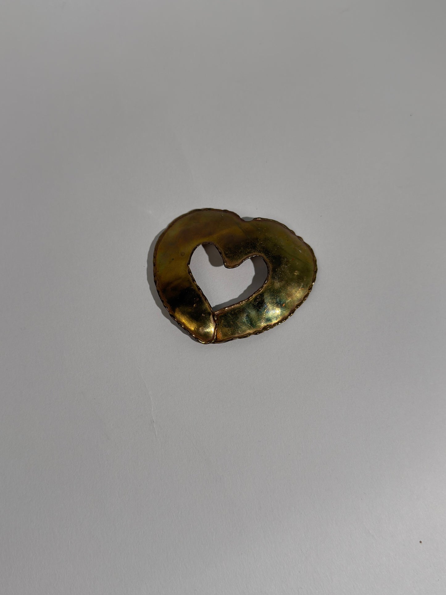 Brass Heart Scarf Pull