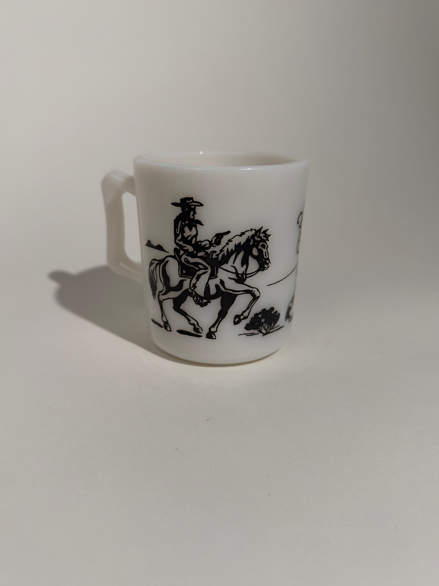 Hopalong Cassidy Milk Glass Mugs