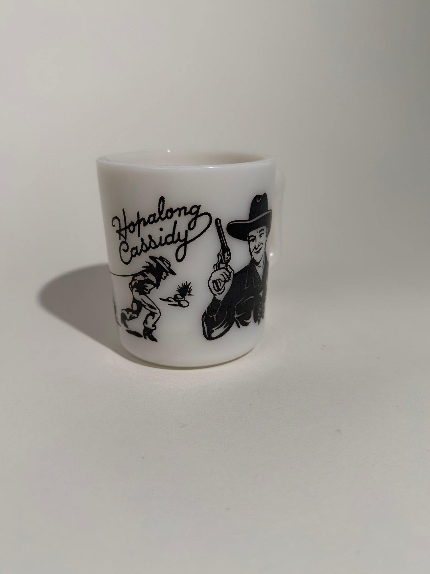 Hopalong Cassidy Milk Glass Mugs