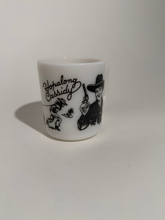 Hopalong Cassidy Milk Glass Mugs