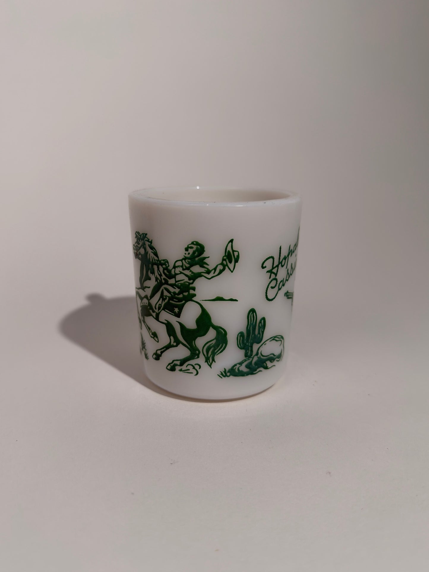 Hopalong Cassidy Milk Glass Mugs