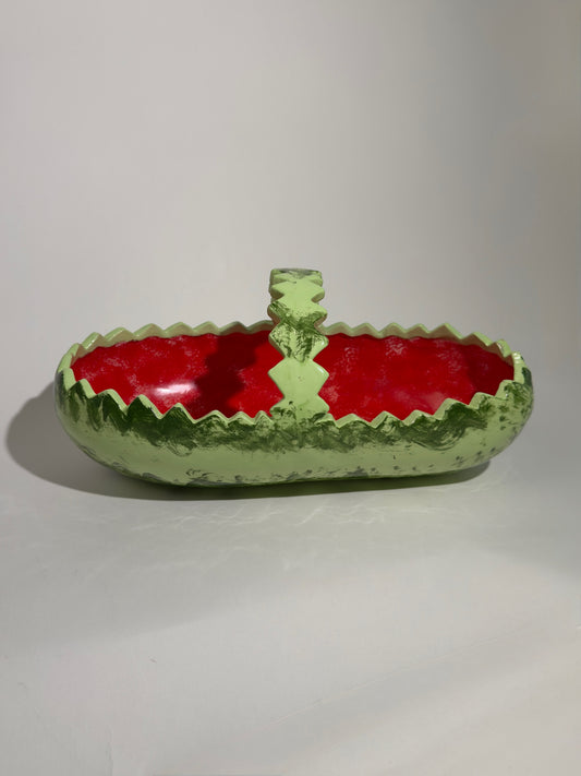 Handmade Ceramic Watermelon Basket/Bowl