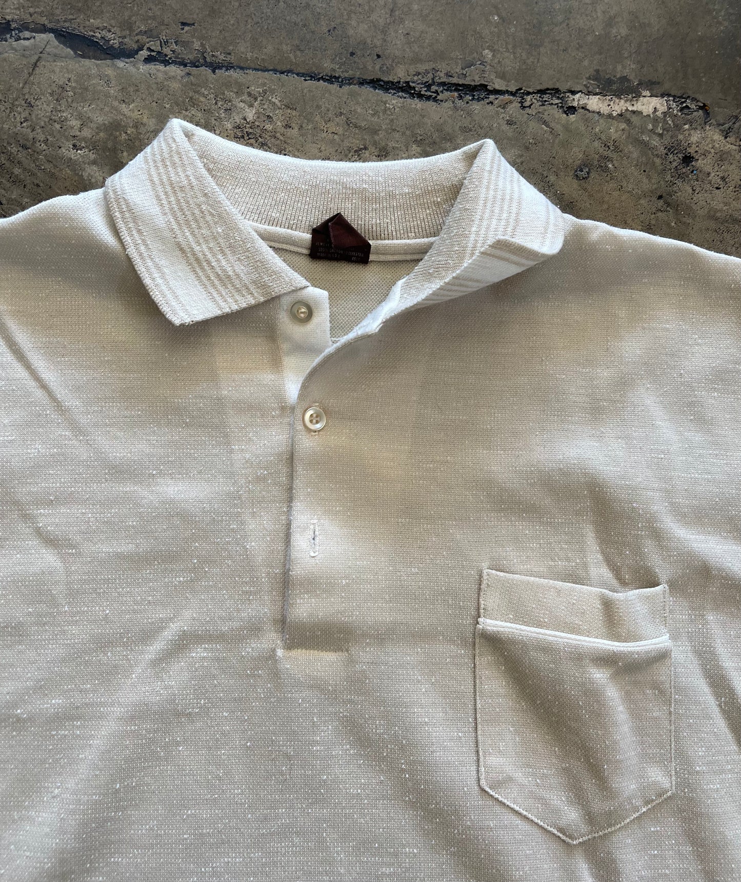 Cream Pocket Polo