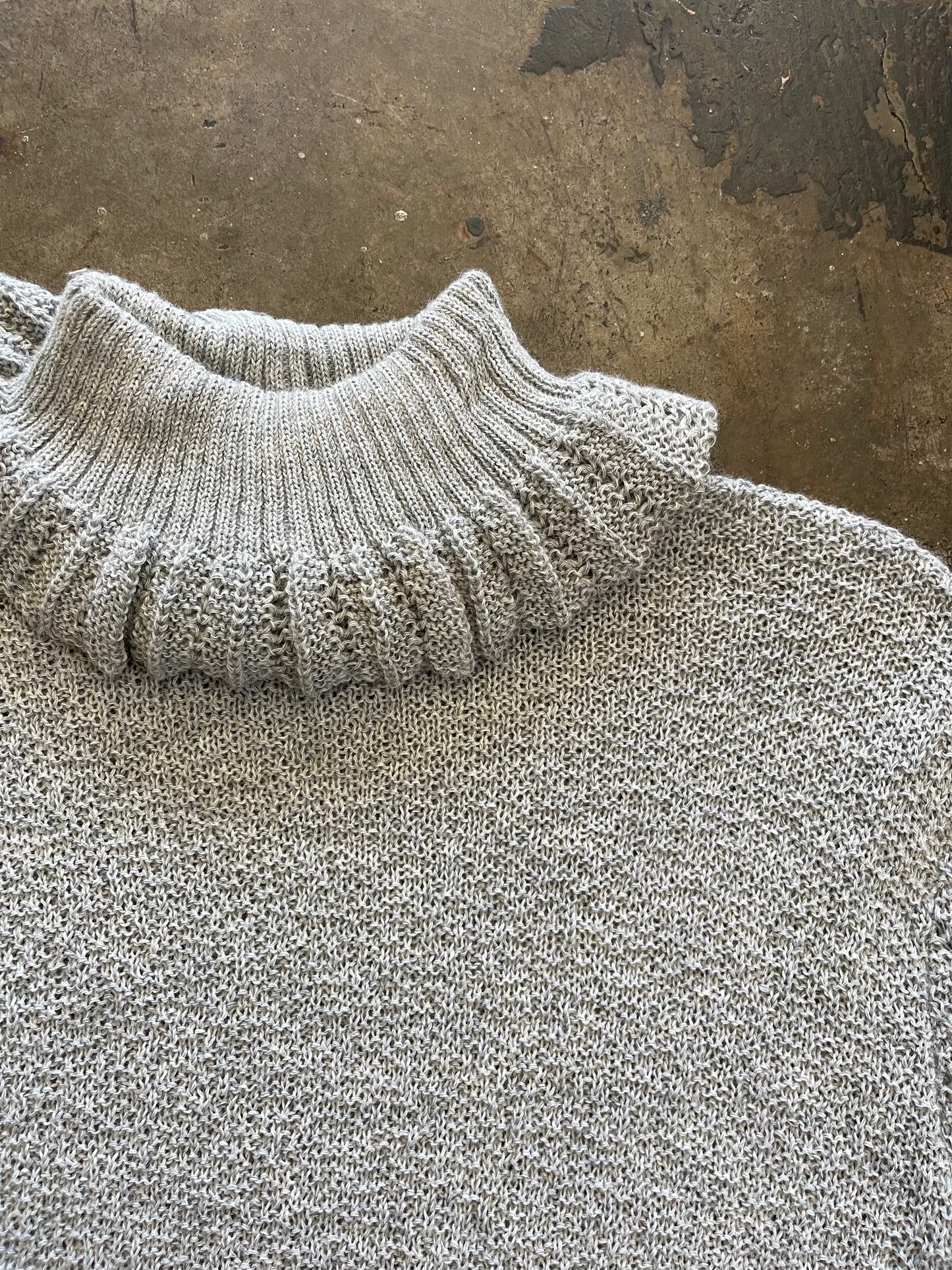 Floppy Gray Turtleneck Sweater