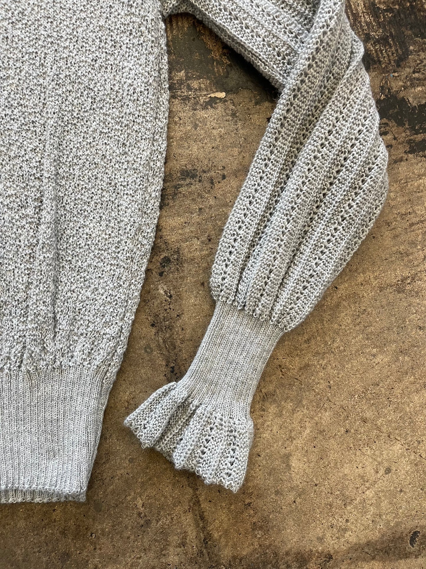 Floppy Gray Turtleneck Sweater