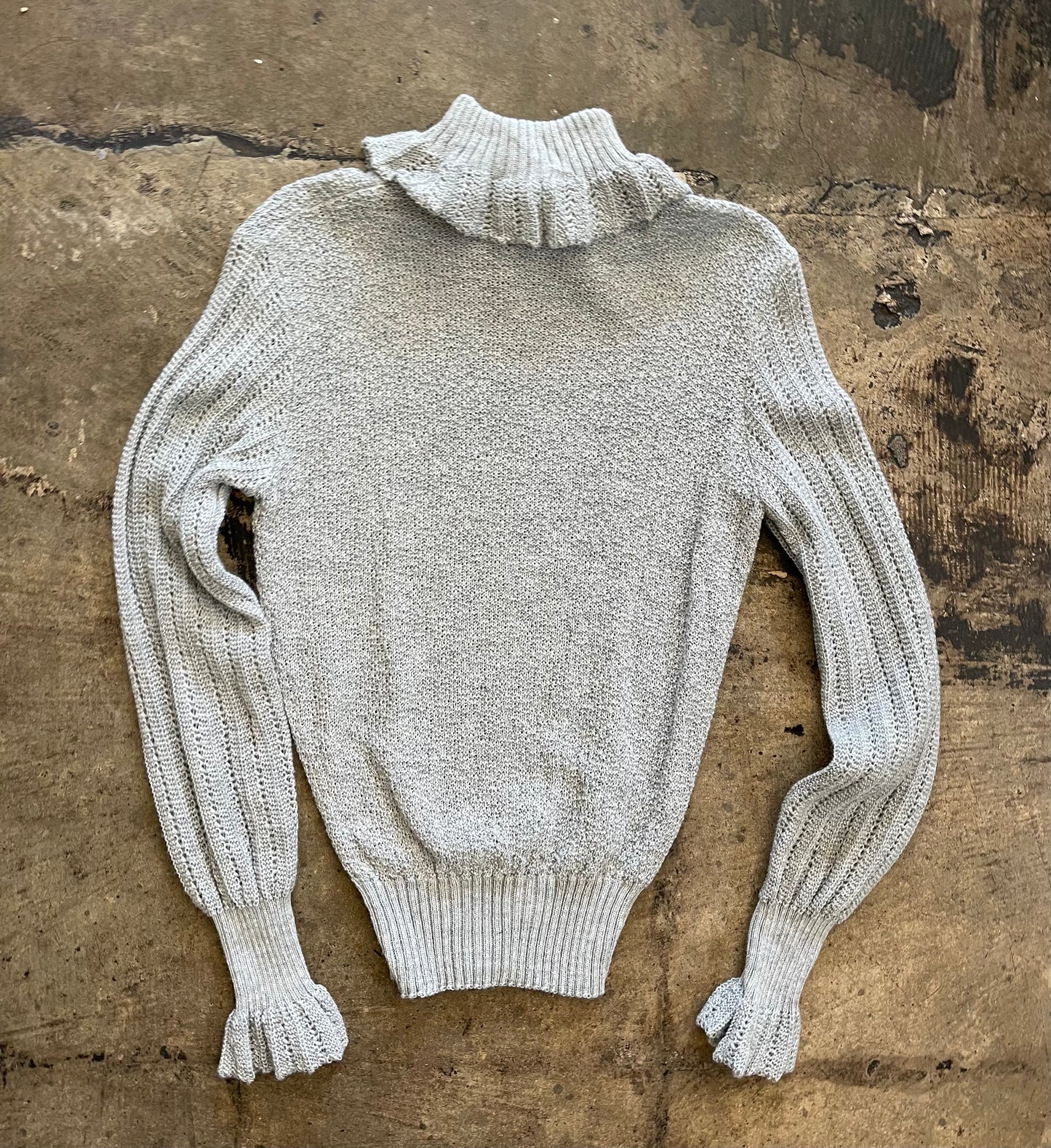 Floppy Gray Turtleneck Sweater