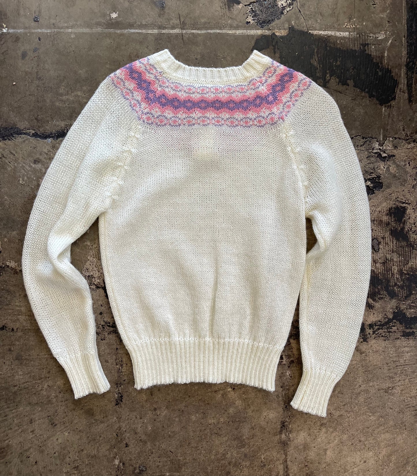 White + Pastel Button Top Sweater