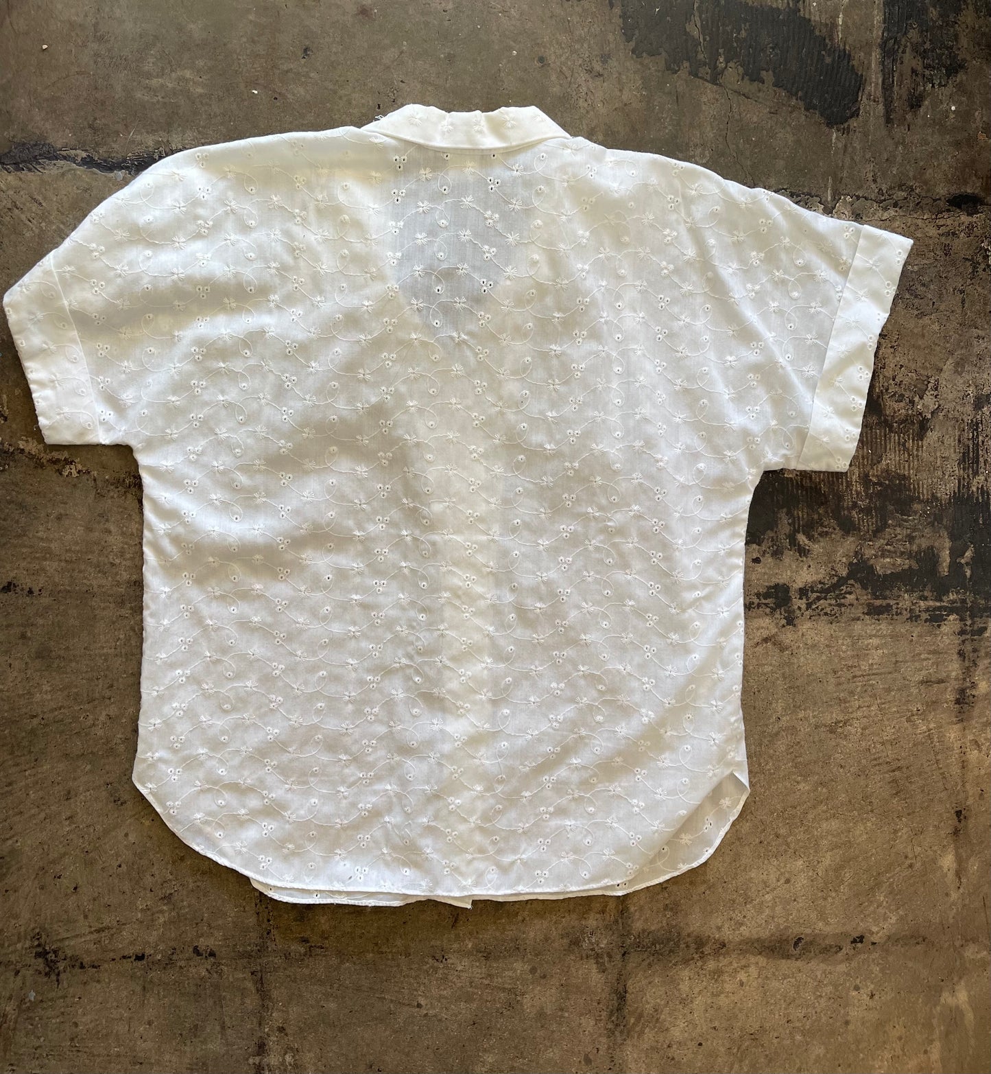 White Eyelet Lace Blouse