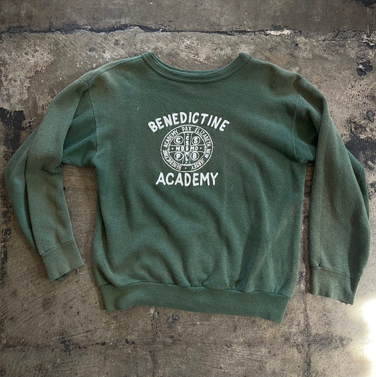 Green Benedictine Academy Crewneck Sweater