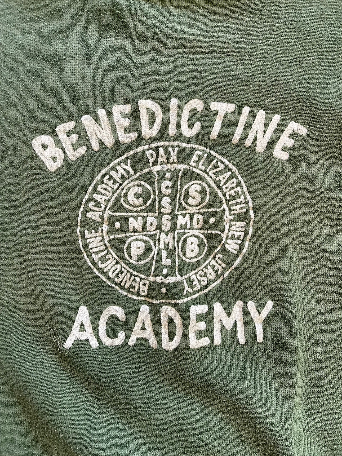 Green Benedictine Academy Crewneck Sweater
