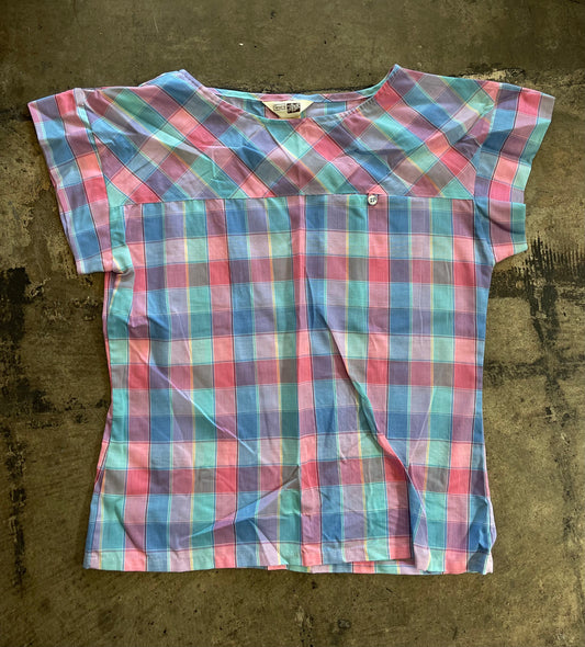 Pastel Plaid Blouse