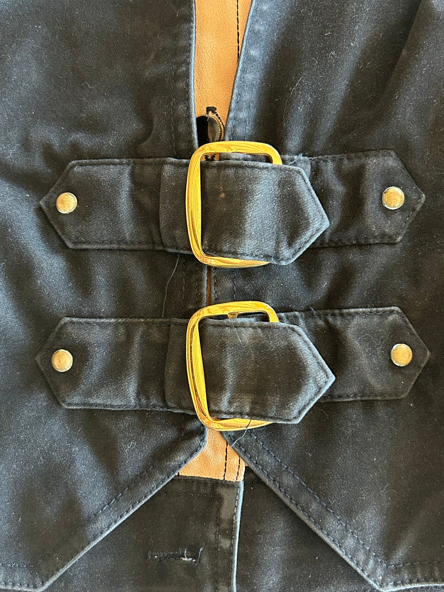 Howard Wolf Tan Patterned Dress + Vest Set