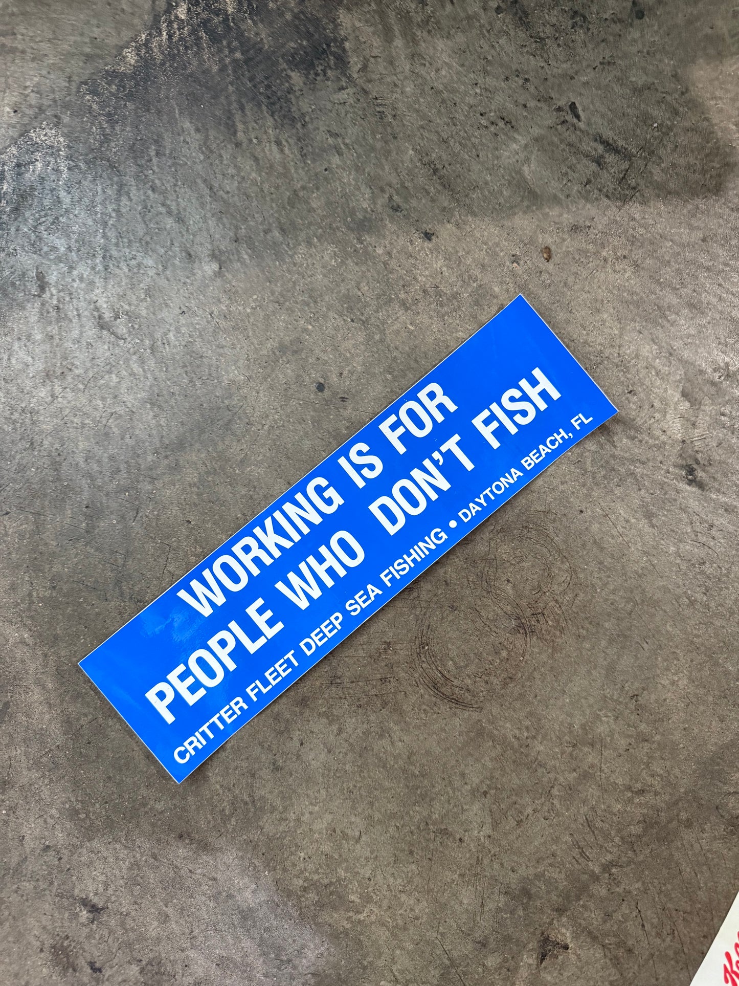 Blue Florida Deep Sea Fishing Bumper Sticker