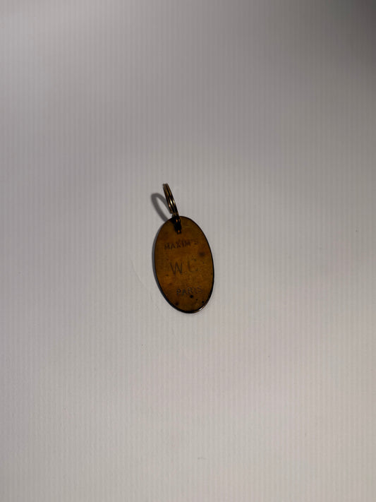 Brass Maxim's WC Paris Keychain