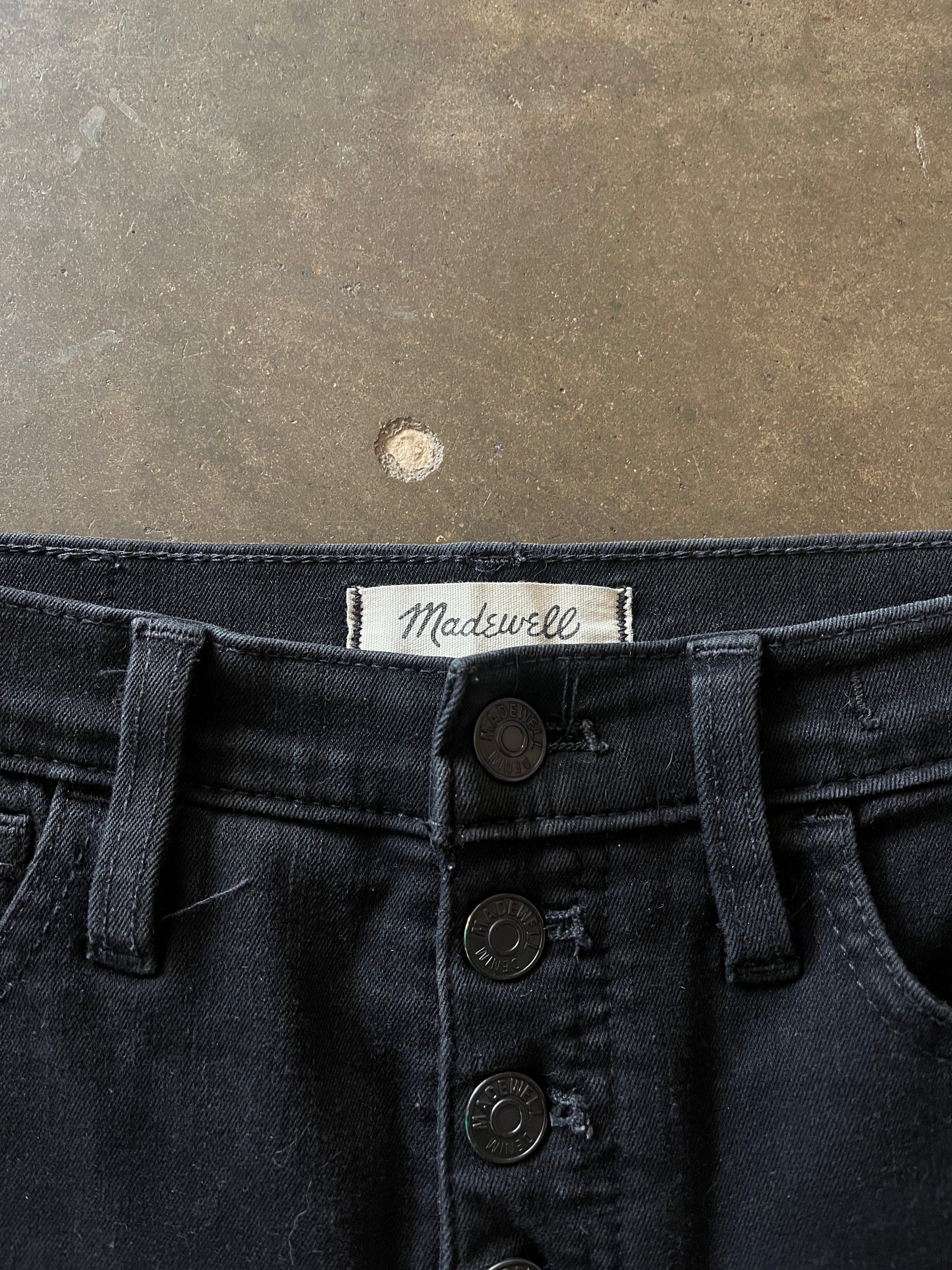 Madewell Distressed Black Skinny Jeans