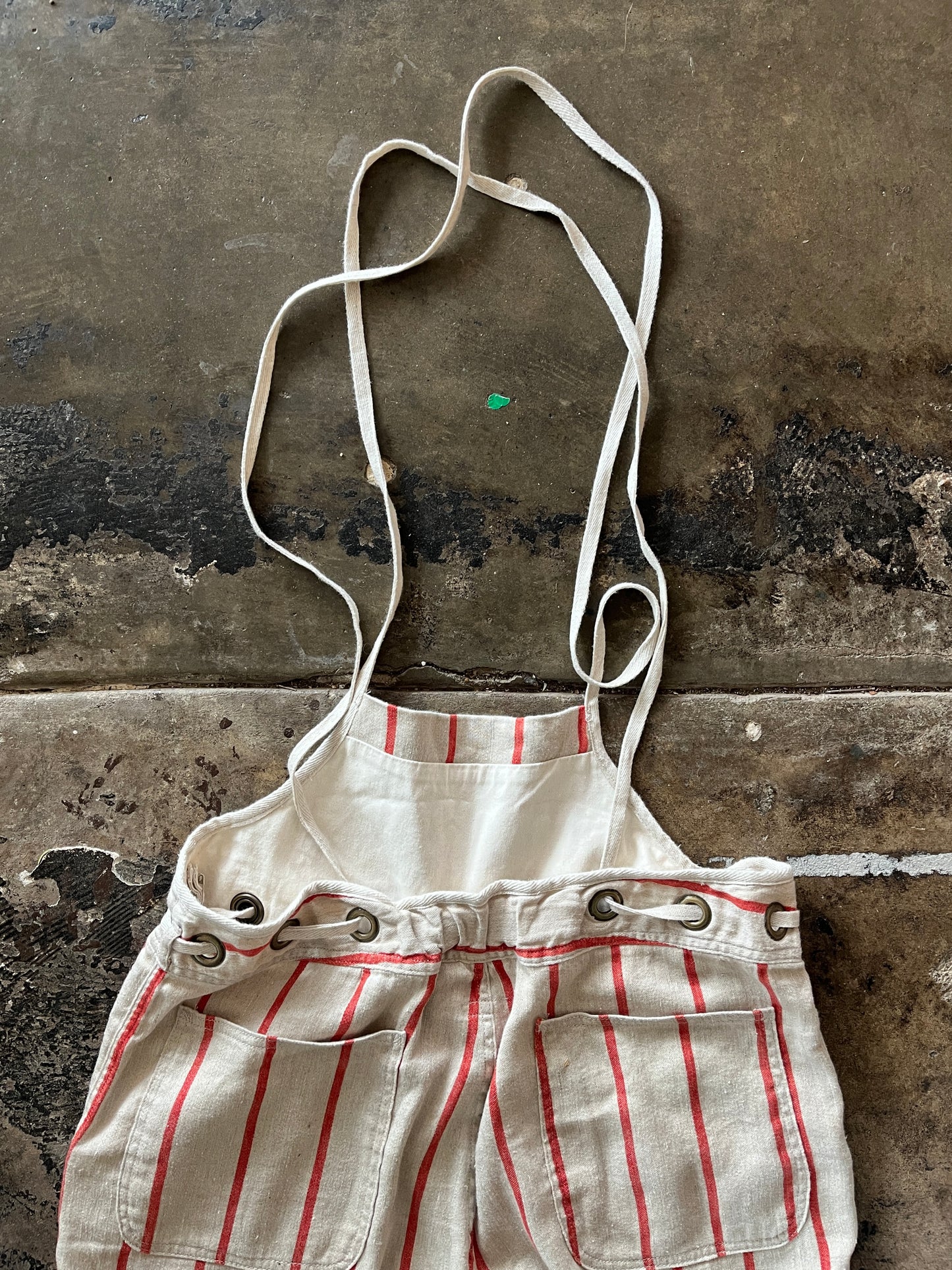Kapital Striped Overall Linen Jumpsuit