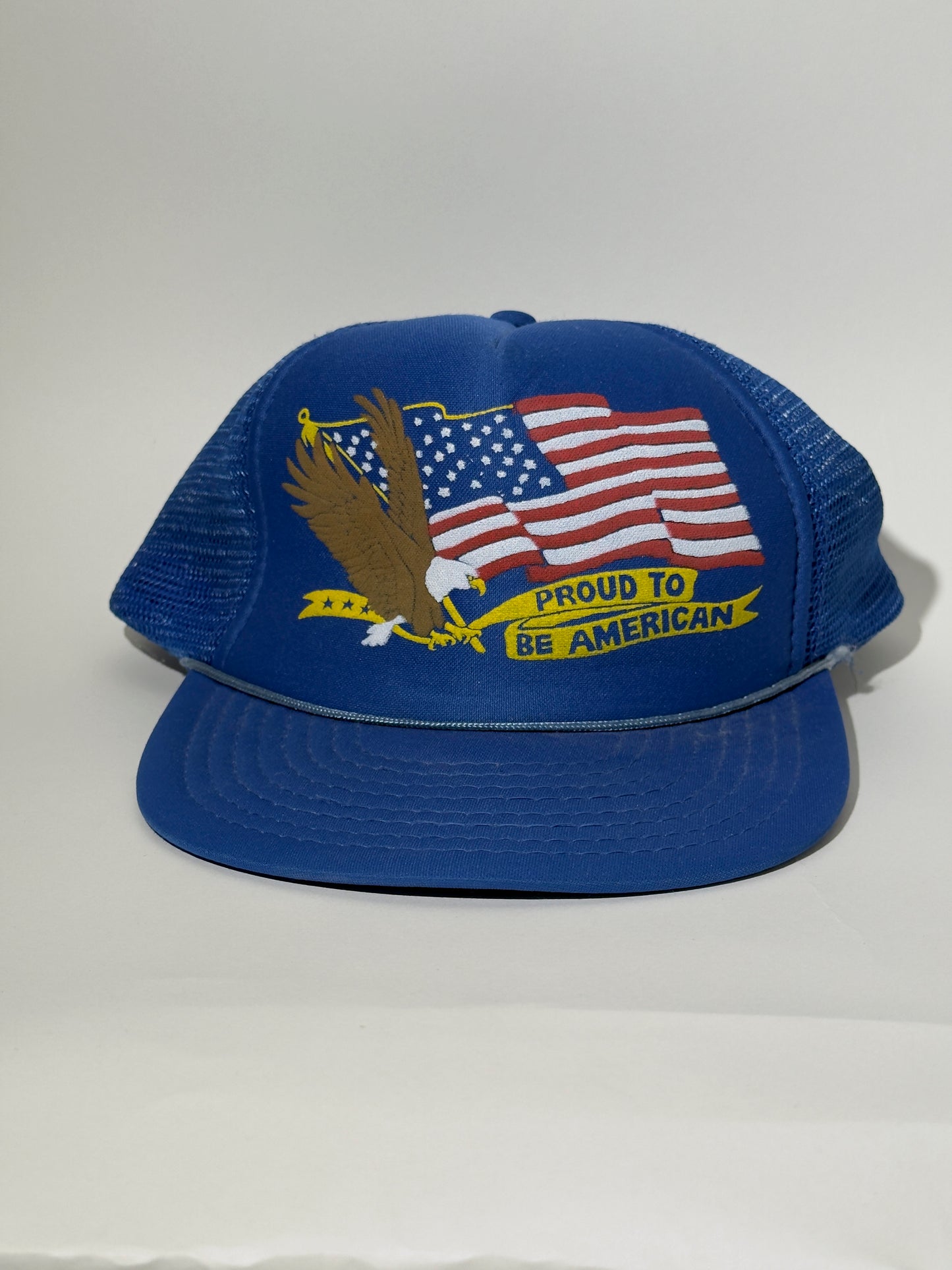Blue Proud to Be American Rope Brim Hat