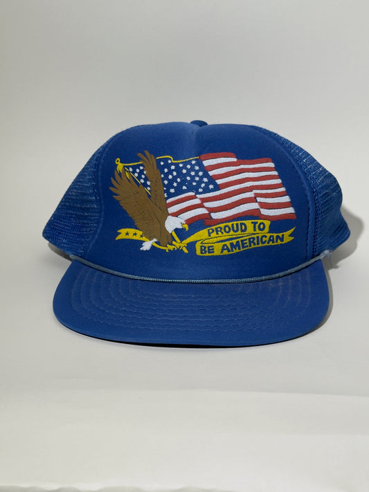 Blue Proud to Be American Rope Brim Hat