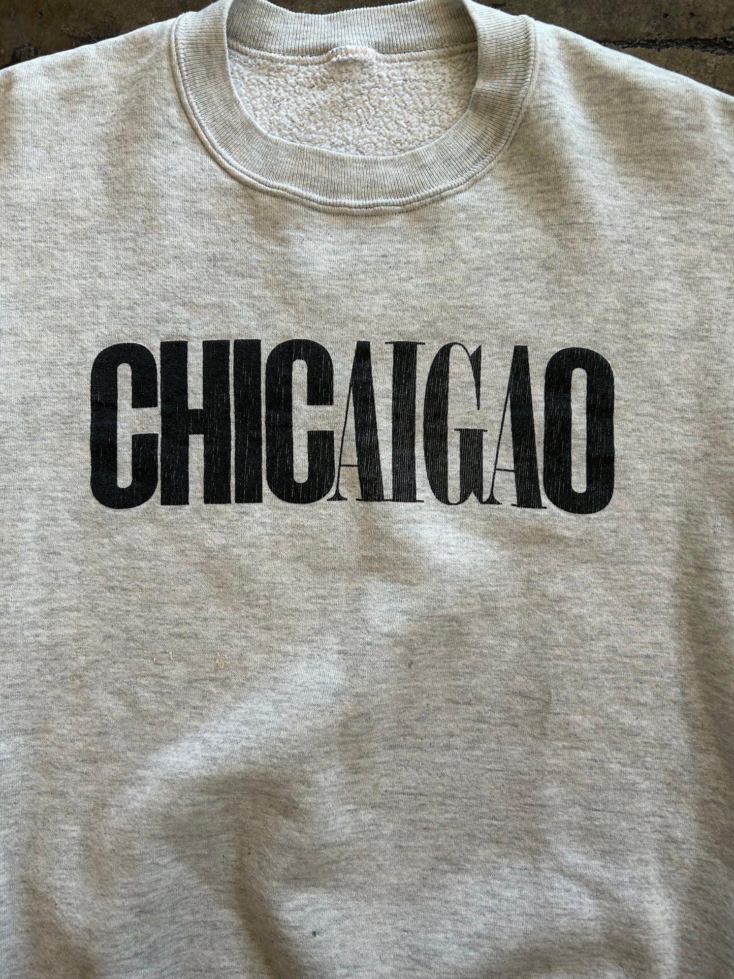 Chicaigao Light Gray Crewneck Sweater