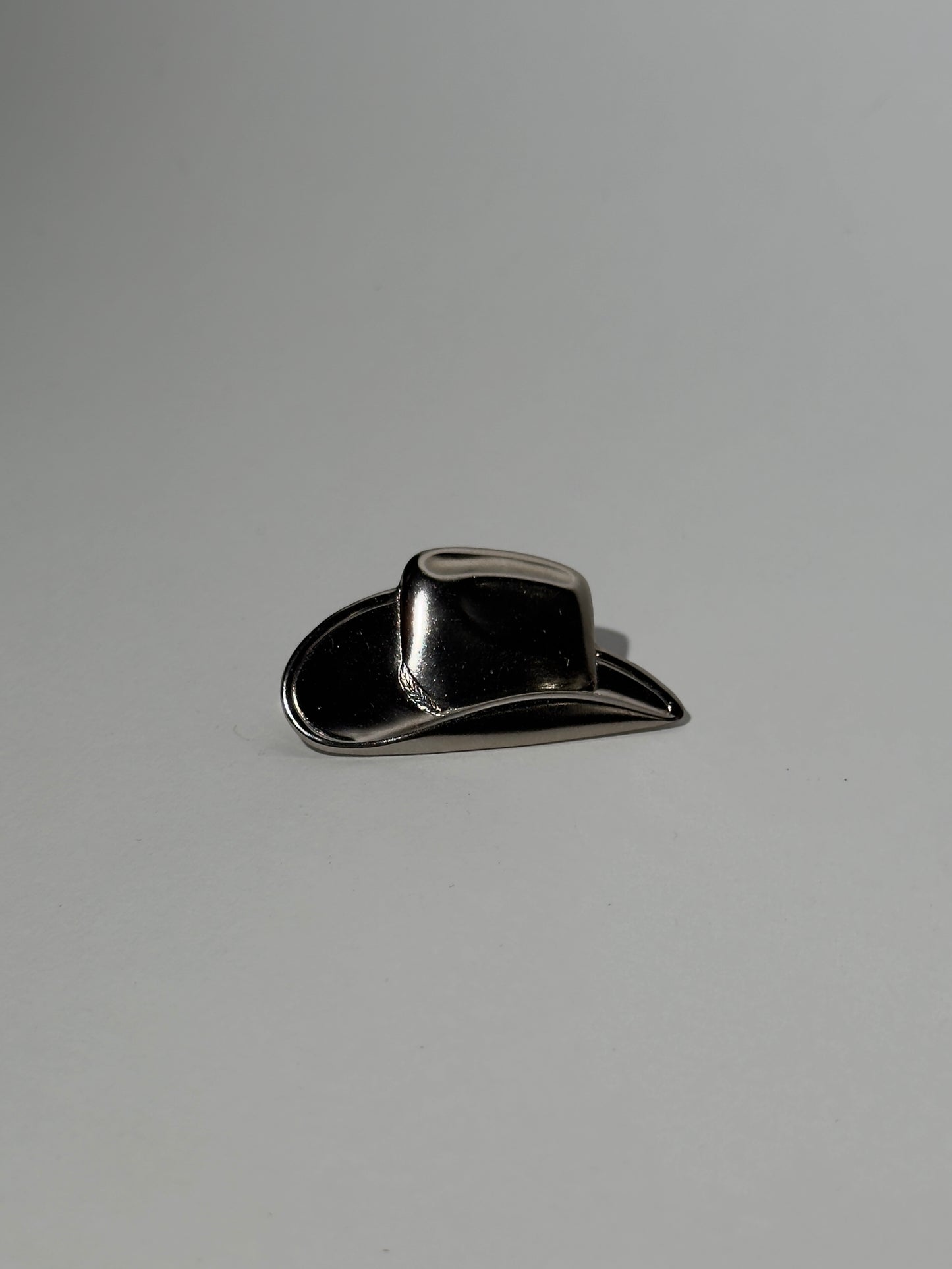 Silver Cowboy Hat Button Cover