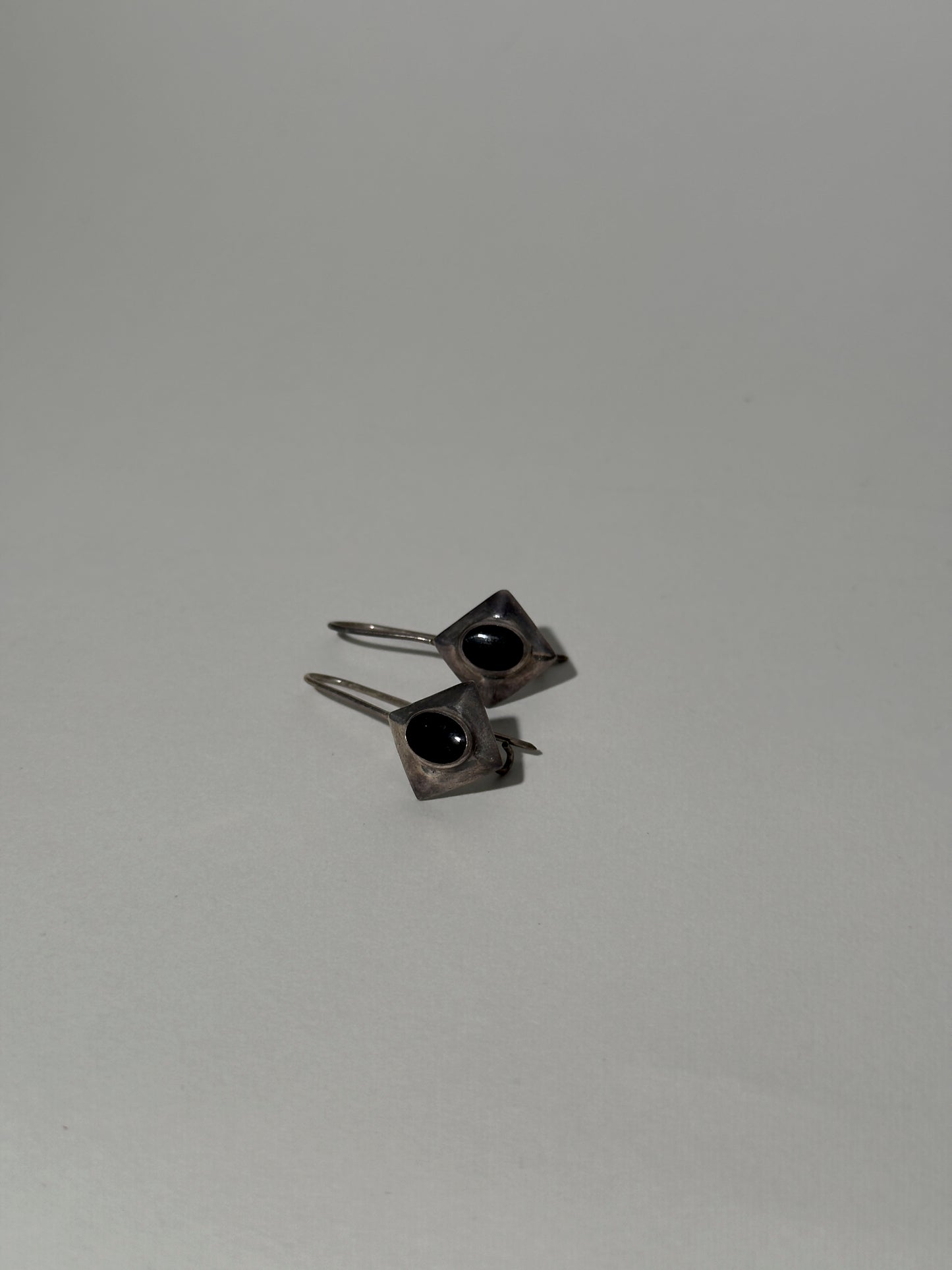 Sterling Silver Onyx Drop Earrings