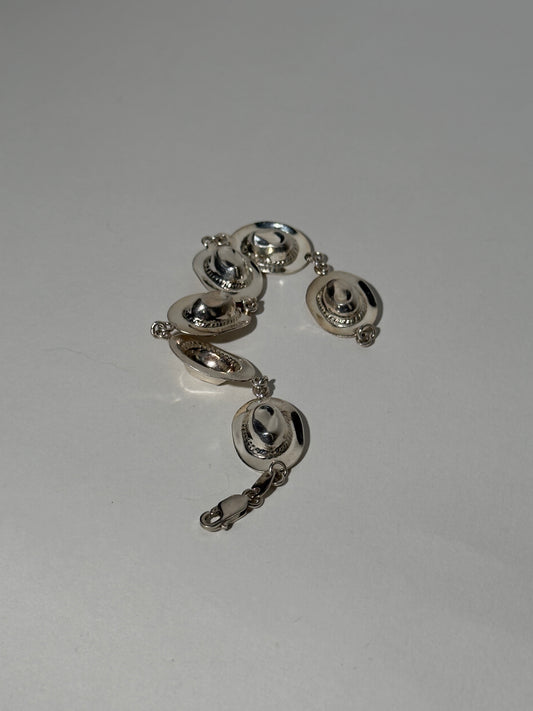 Sterling Silver Cowboy Hat Bracelet