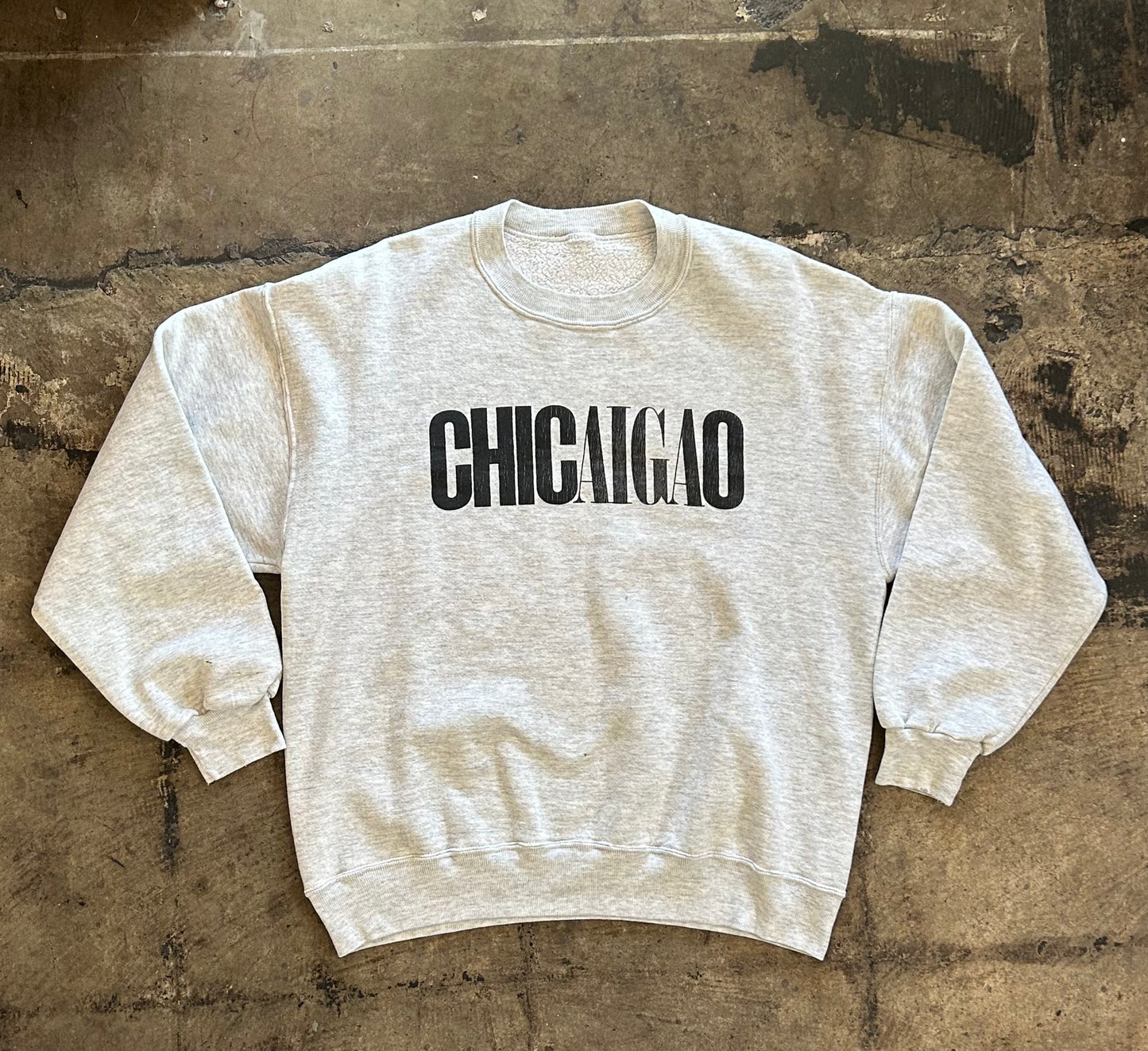 Chicaigao Light Gray Crewneck Sweater
