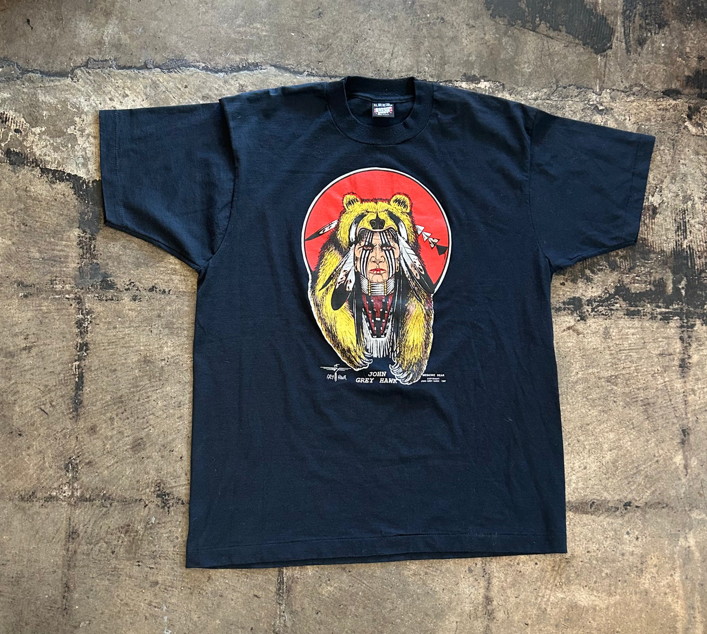 Black John Gray Hawk Tee