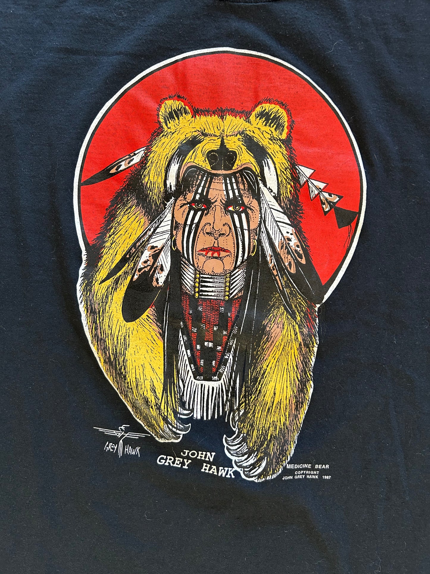 Black John Gray Hawk Tee