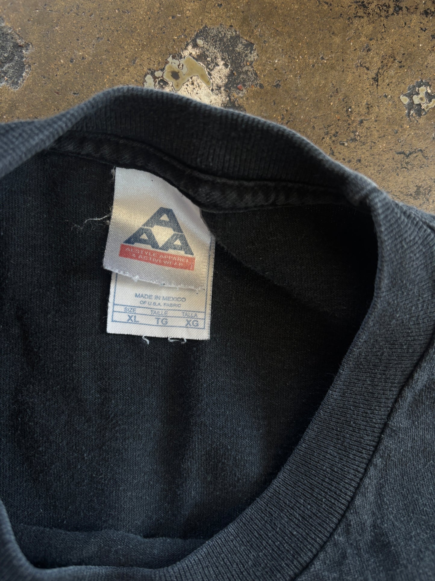 Black Embroidered Alaska Totem Boxy Tee