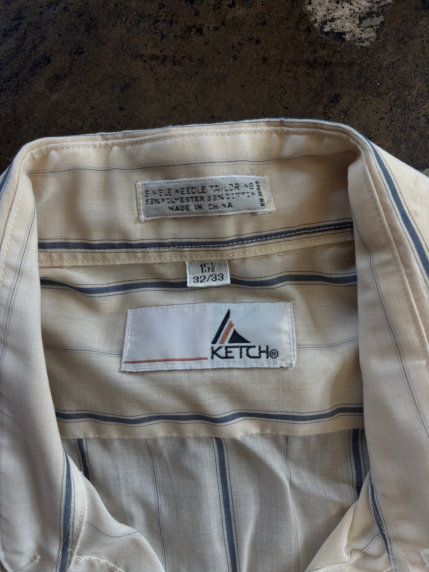 Ketch Blue Striped Button Up