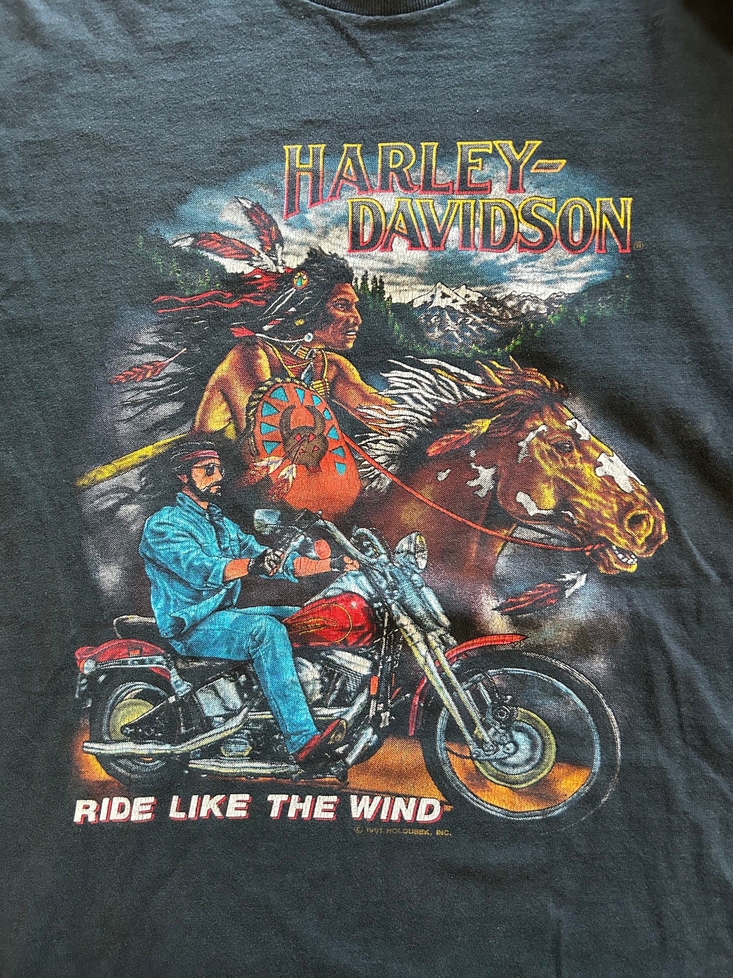 Ride Like The Wind Harley Davidson Tee
