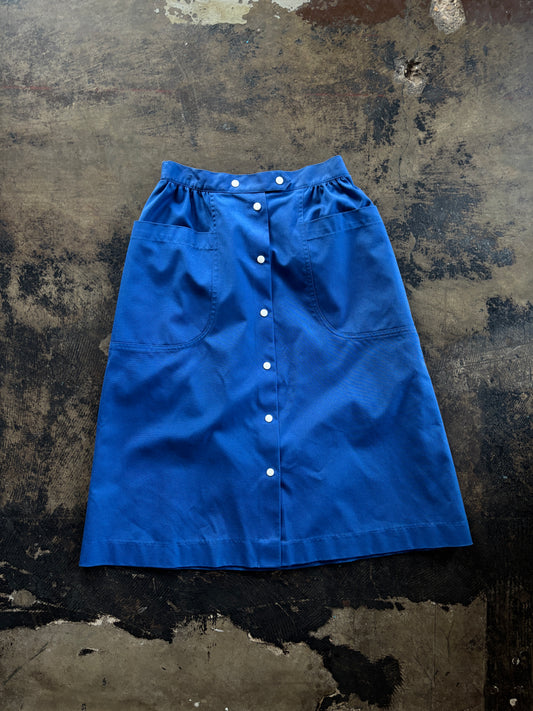Blue Button Front Koret Petites Skirt