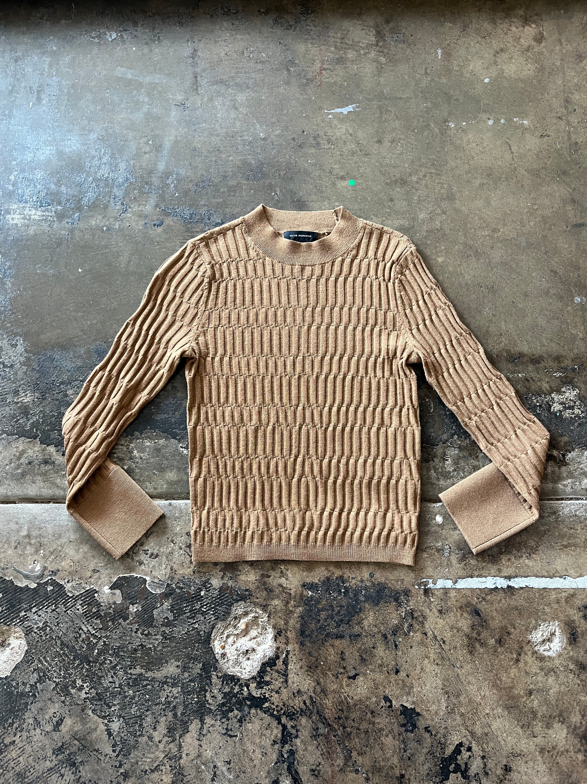 Club Monaco Brown Textured Sweater