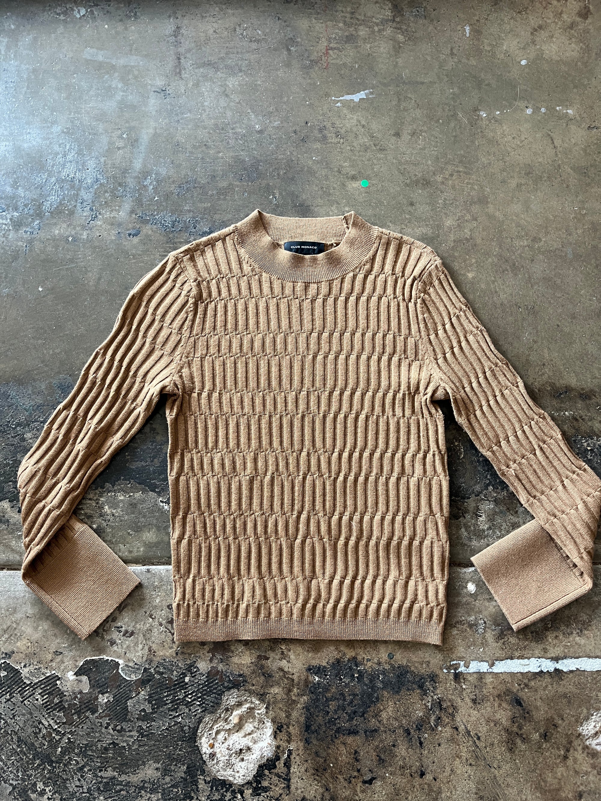 Club Monaco Brown Textured Sweater