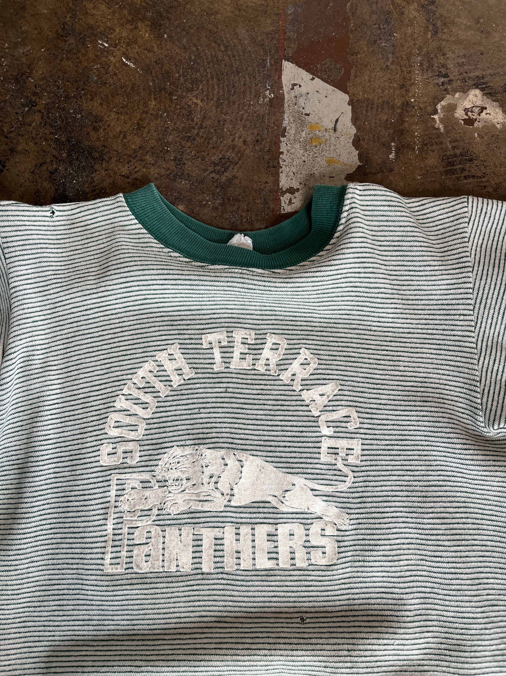 South Terrace Panthers Green Striped Ringer