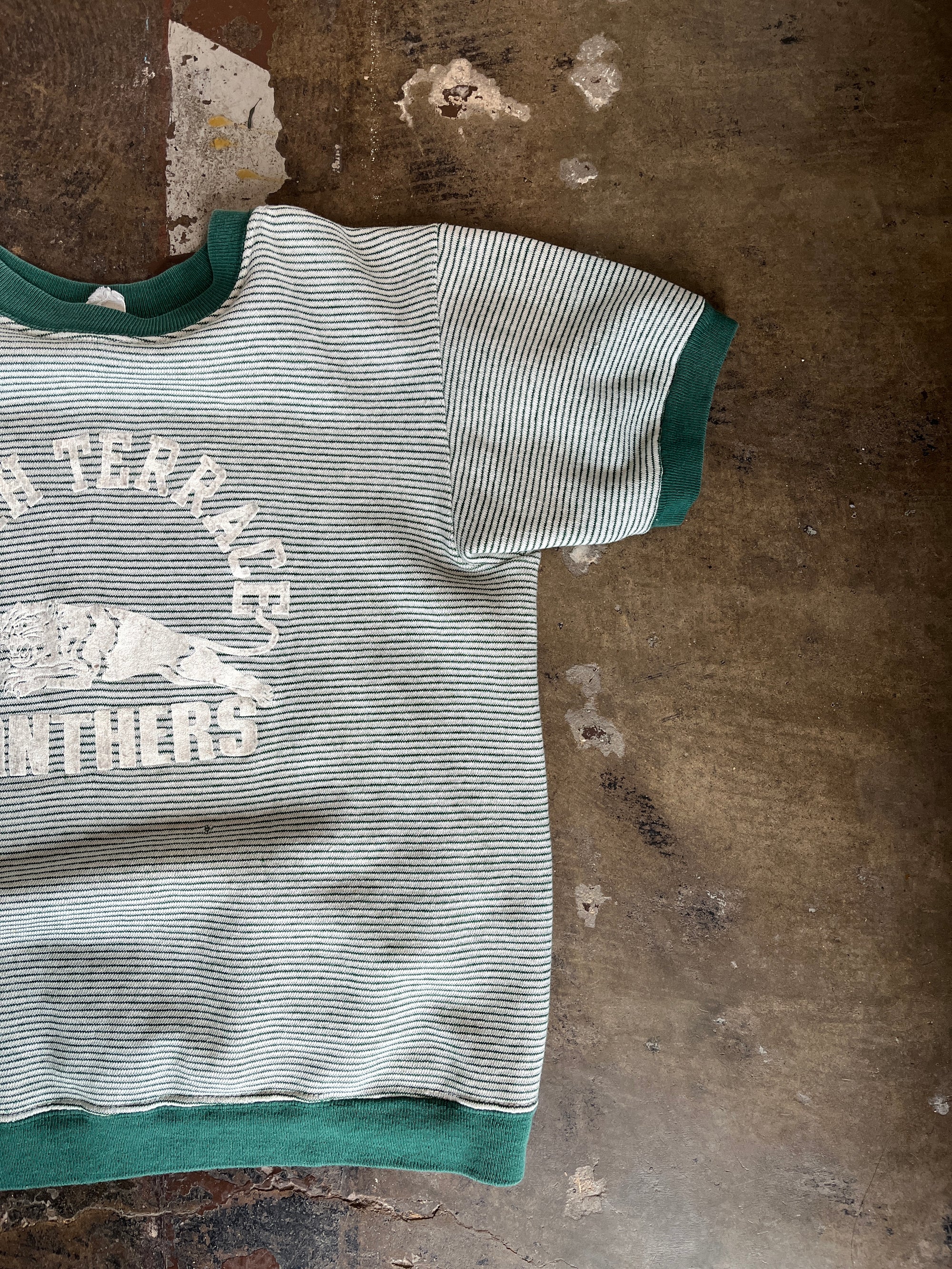 South Terrace Panthers Green Striped Ringer