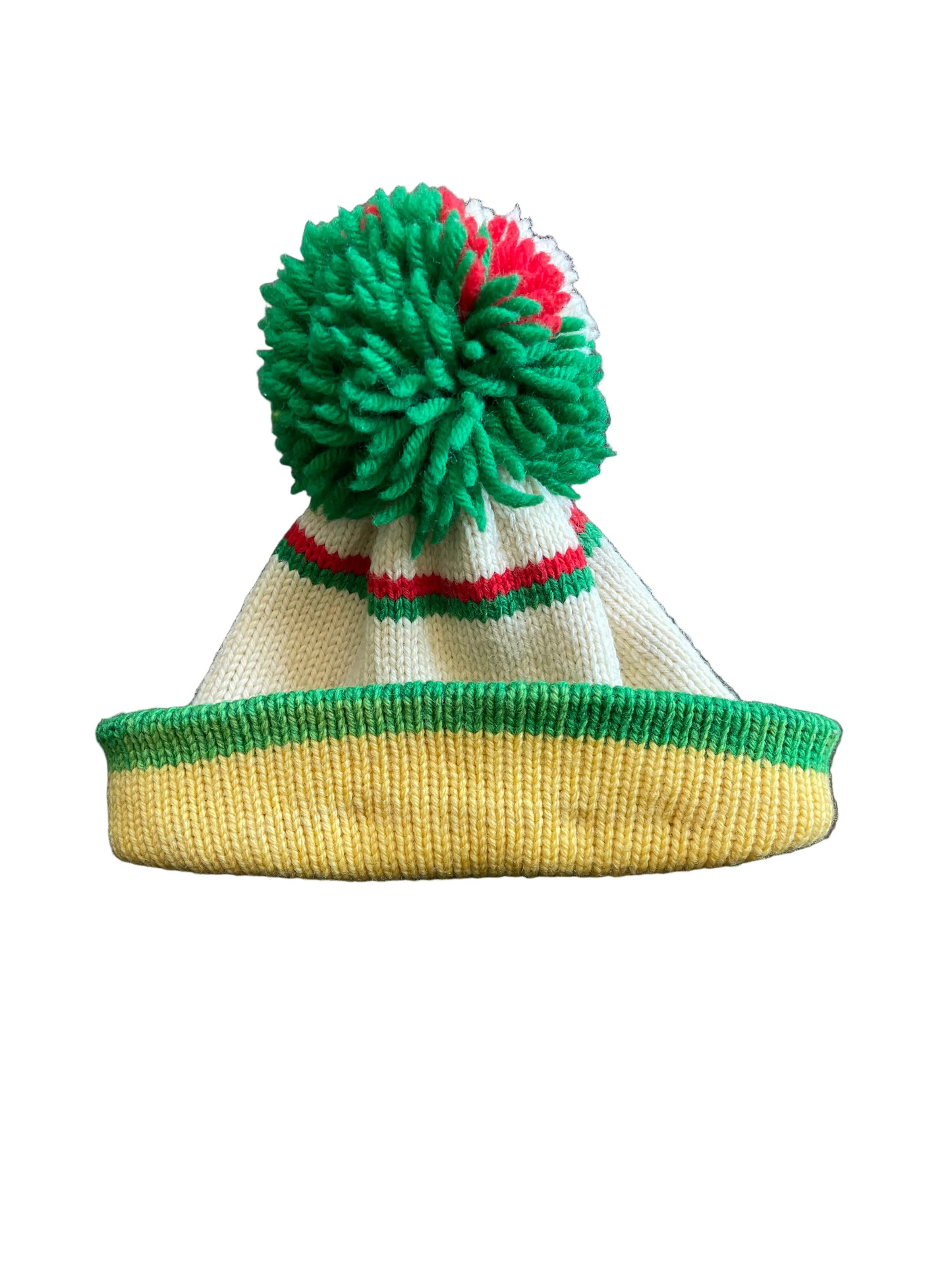 Wool Floral Pom Beanie